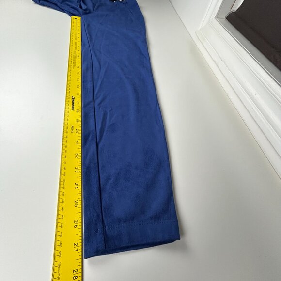 H Halston Leggings Women S Faux Suede Mid Rise Pull On Stretch Blue Skinny *Flaw - Picture 7 of 14